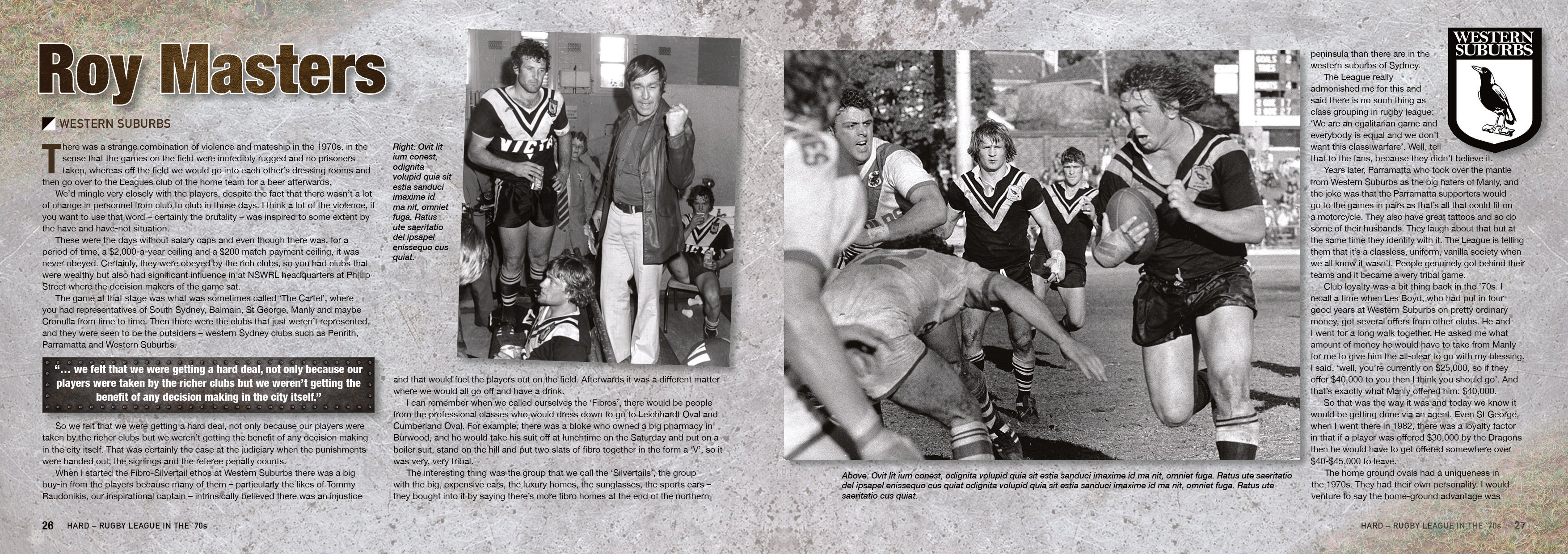 70s Rugby Player PRE ORDER - Hard - Rugby League in the '70s – Full Throttle Publishing