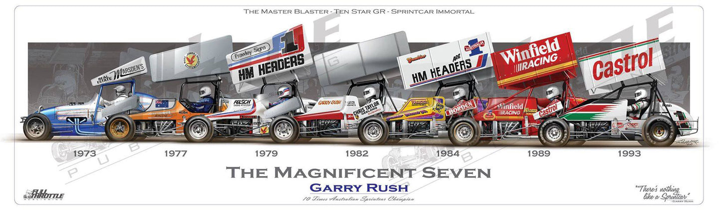 Garry Rush Limited Edition Speedway Poster