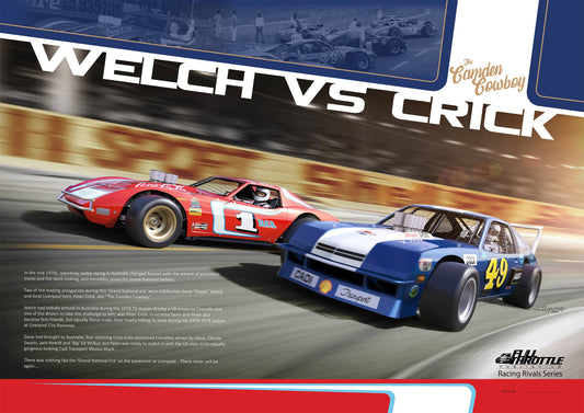 Peter Crick V Gene Welch - Racing Rivalries Series Poster
